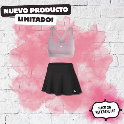 Pack x6 Referencias Falda + Top 𐤏